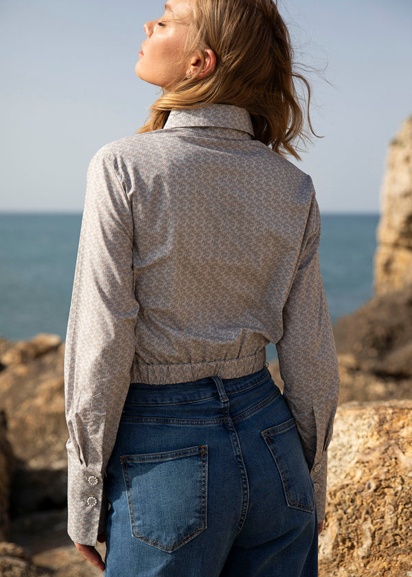 Cropped Cotton Shirt Clove