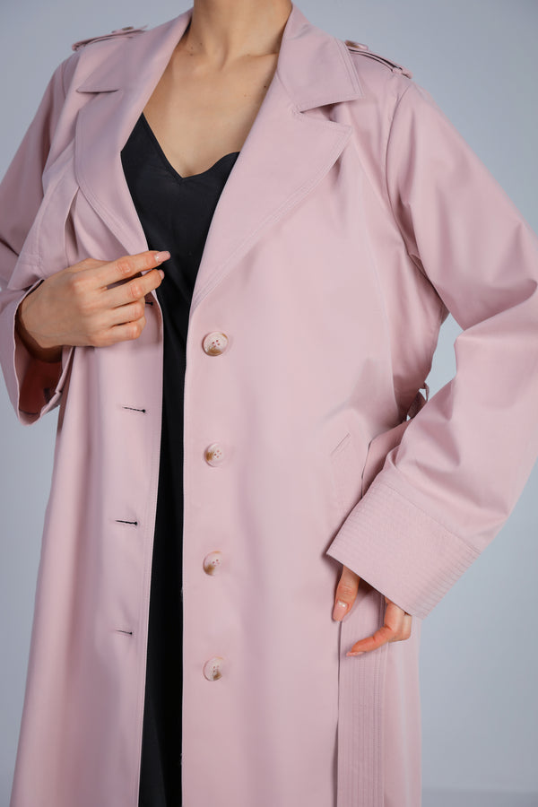 Dusty Rose Trench Coat