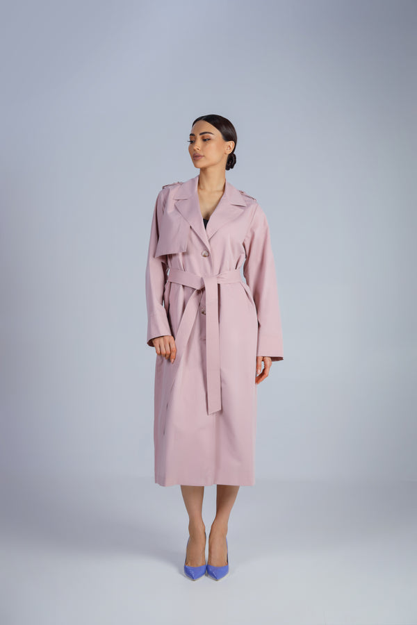 Dusty Rose Trench Coat