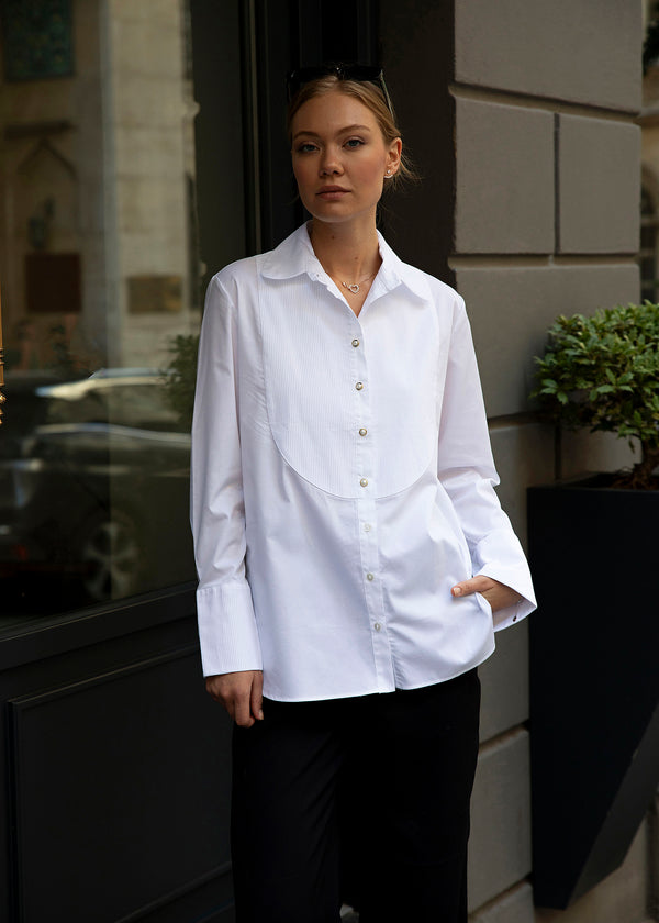 Emma White Cotton Shirt
